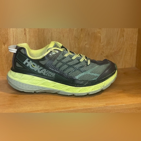 Hoka One One Other - HOKA One One Mens Stinson ATR 4 Running Shoe Sneakers Green Black Yellow Size 10